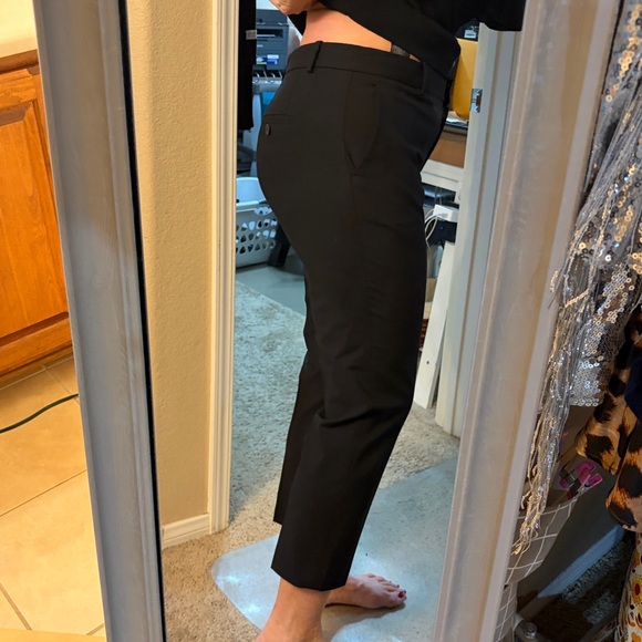 Theory Black Wool Slim-Fit Ankle Trousers Slacks Pants -Size 10 EUC - Picture 2 of 9